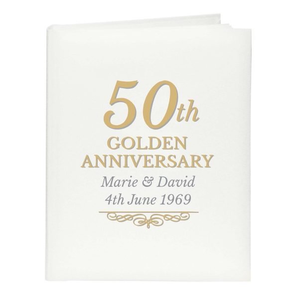 Personalised 50th Golden Anniversary Traditional Album