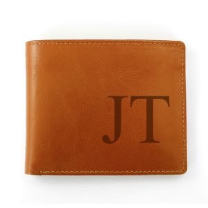 Personalised Natural VEGAN Leather Cork Wallet – Dark Brown