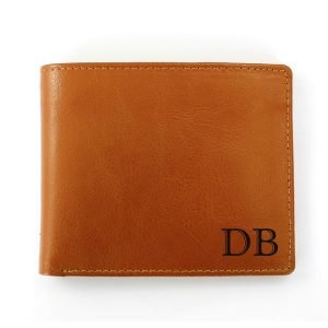 Personalised Black Leather Money Clip – Initials