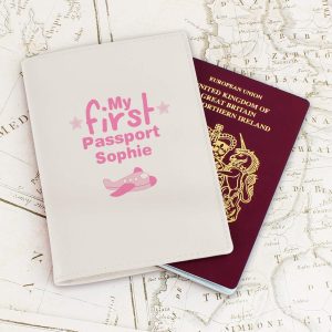 Personalised My First Cream Passport Holder
