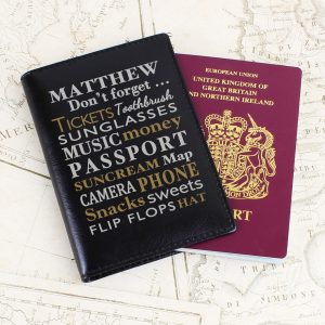 Personalised Don’t Forget… Black Passport Holder