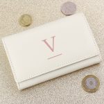 Personalised Initial Cream Leather Purse