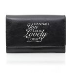 Personalised You Look Lovely Black Purse