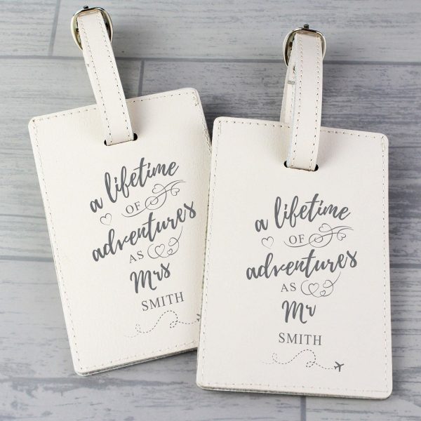 Personalised ‘Lifetime of Adventures’ Couples Luggage Tags