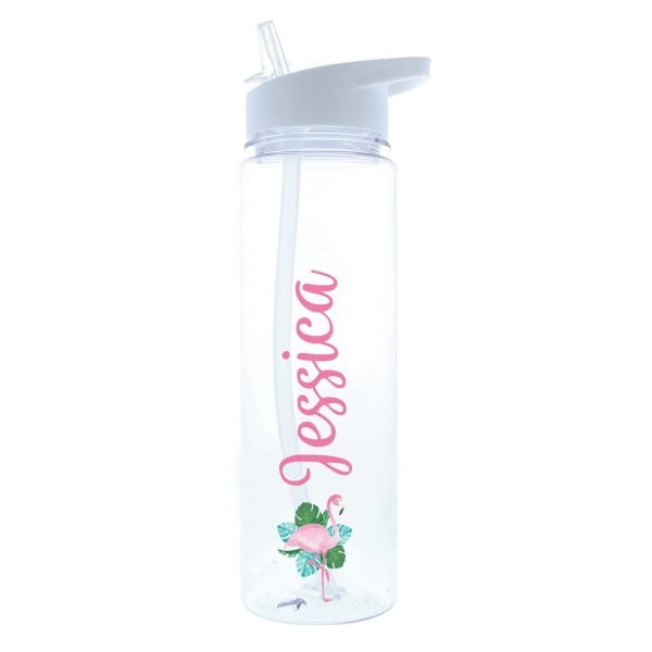 Personalised Flamingo Island Water Bottle