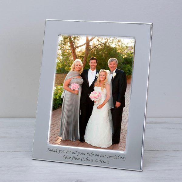 Personalised Silver Plated Photo Frame – Your Message