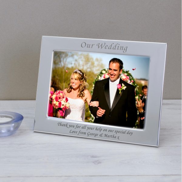 Personalised Silver Plated Photo Frame – Our Wedding