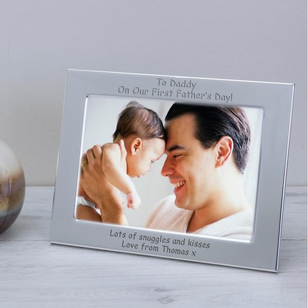 Personalised Silver Plated Photo Frame – 1st Father’s Day