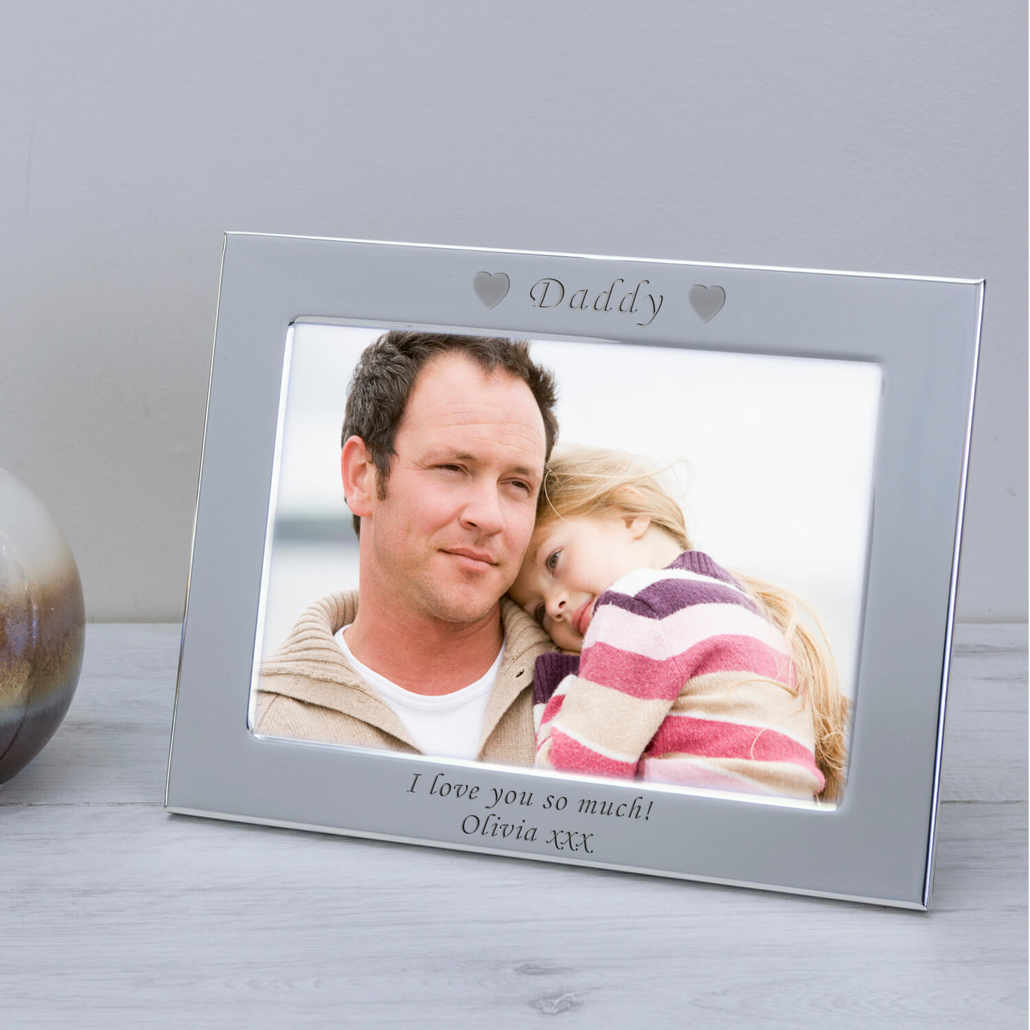 Personalised Silver Plated Photo Frame – Daddy