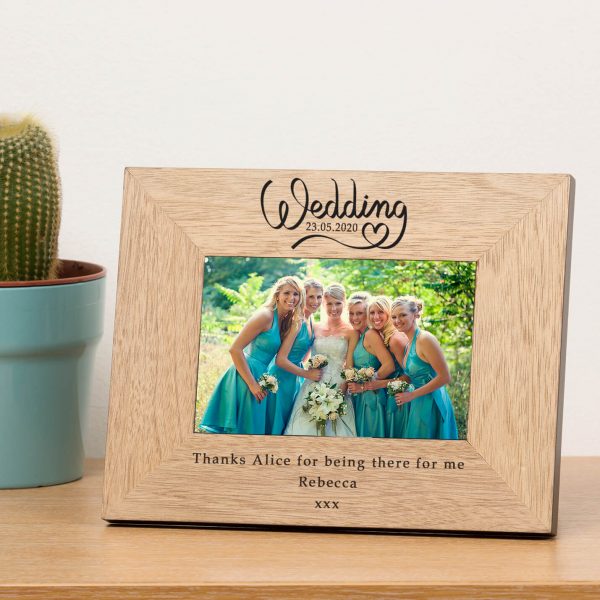 Personalised Wooden Photo Frame – Wedding