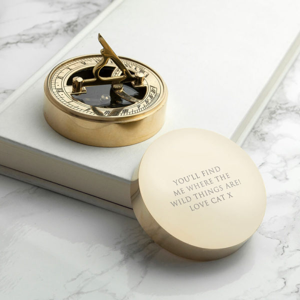Personalised Compass & Sundial (No Icon)
