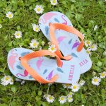 Personalised Kids Flip Flops – Flamingos