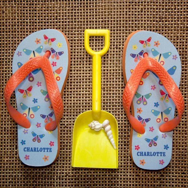 Personalised Kids Flip Flops – Butterfly