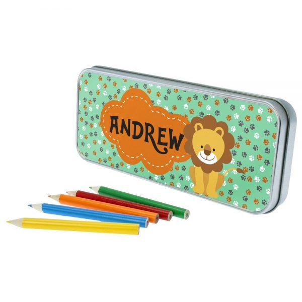 Personalised Happy Lion Pencil Case