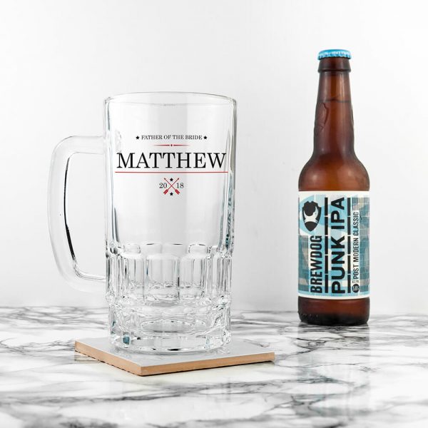 Personalised Wedding Beer Glass (Tankard) – Ornamental