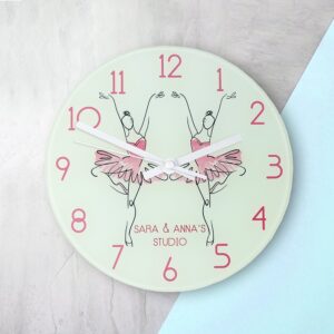 Personalised Pink Animal Alphabet Clock