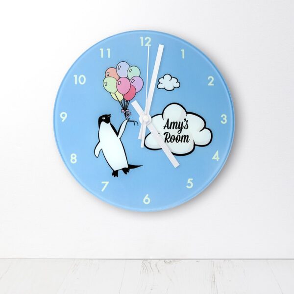 Personalised Wall Clock – Penguin