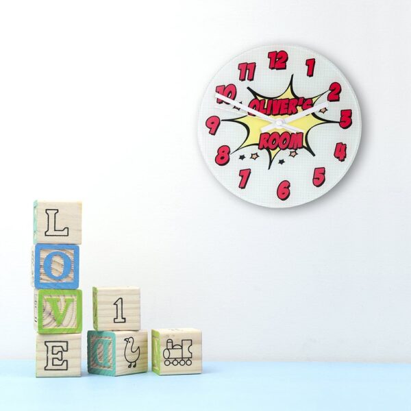 Personalised Wall Clock – Pow!