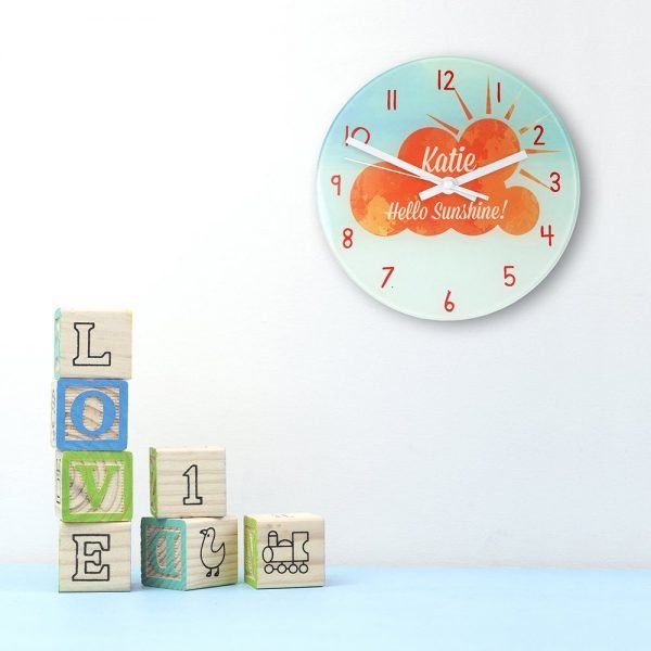 Personalised Wall Clock – Hello Sunshine