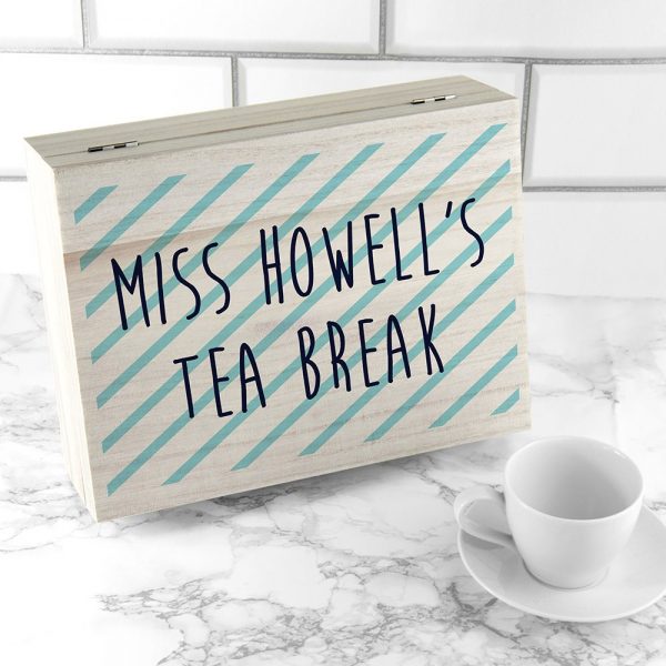 Personalised Tea Box (Stripes) – Teacher