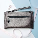 Personalised Metallic Leather Clutch Bag – Your Message