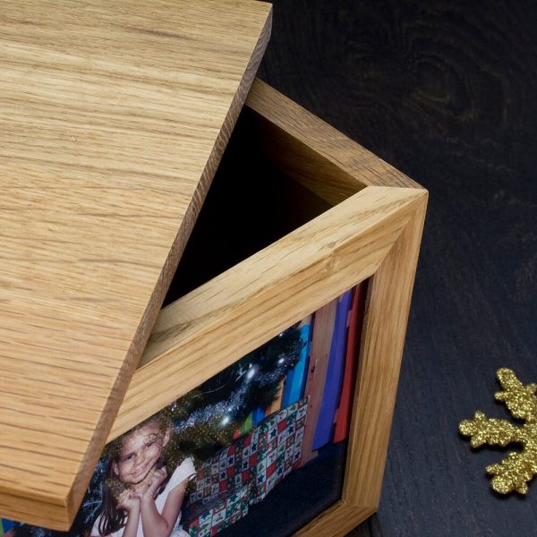 Personalised Oak Photo Keepsake Box – My First Christmas
