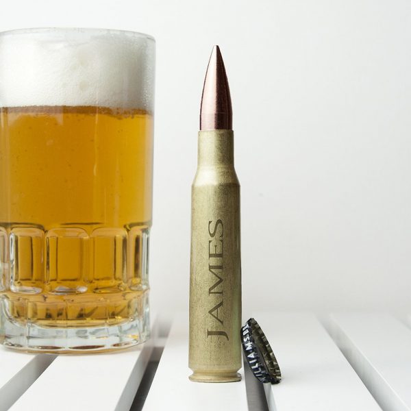 Personalised 50 Calibre Bullet Shell Beer Opener