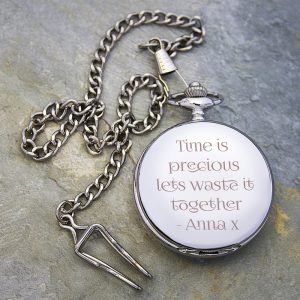 Personalised Pocket Watch – Initials & Message