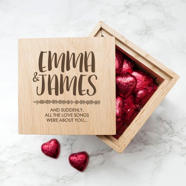 Personalised Oak Photo Cube – All About You