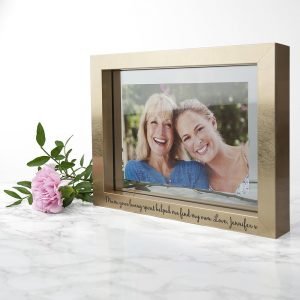 Personalised Gold Photo Frame (21x16cm Photos) – Your Message