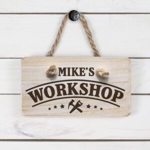 Personalised Wooden Sign – Workshop