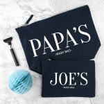Personalised Wash Bag – Navy – Daddy (and me)