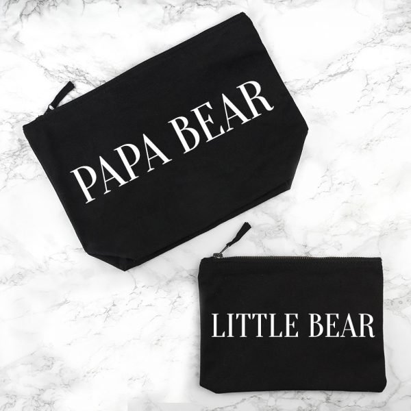 Personalised Wash Bag – Black – Daddy (and me)