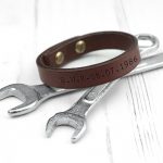 Personalised Mens Brown Leather Bracelet – Your Message