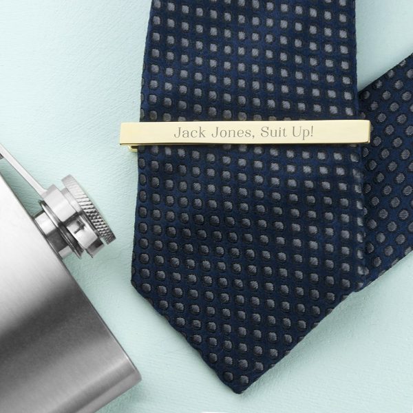 Personalised Gold Plated Tie Clip
