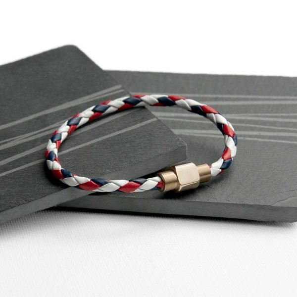 Personalised Men’s Nautical Leather Bracelet – Initials