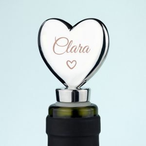Personalised Love Heart Bottle Stopper