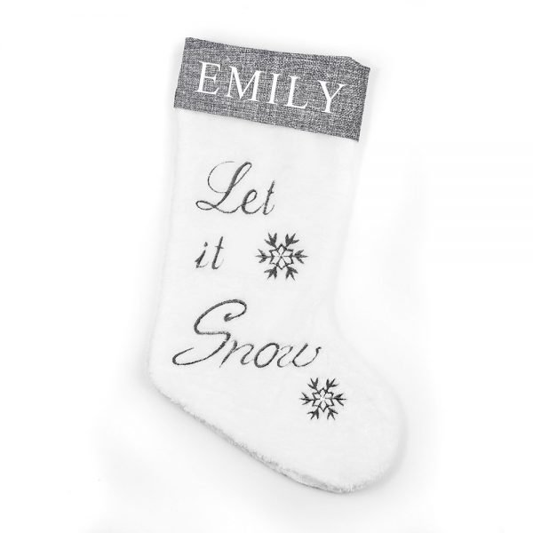 Personalised Let it Snow Christmas Stocking