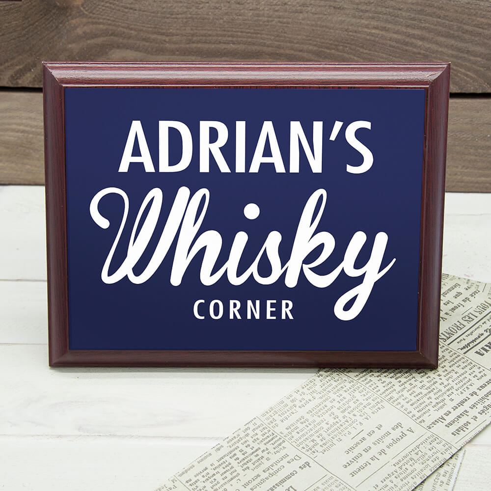 Personalised Wooden Sign – Whisky Corner