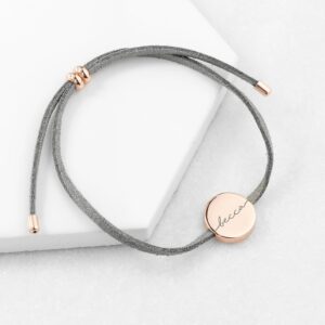 Personalised Always With You Rose Gold & Grey Bracelet – Name
