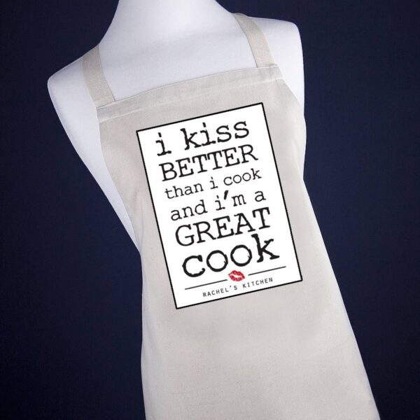 Personalised Apron – Kiss Better than I Cook