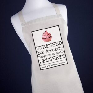 Personalised Apron – Stressed Desserts