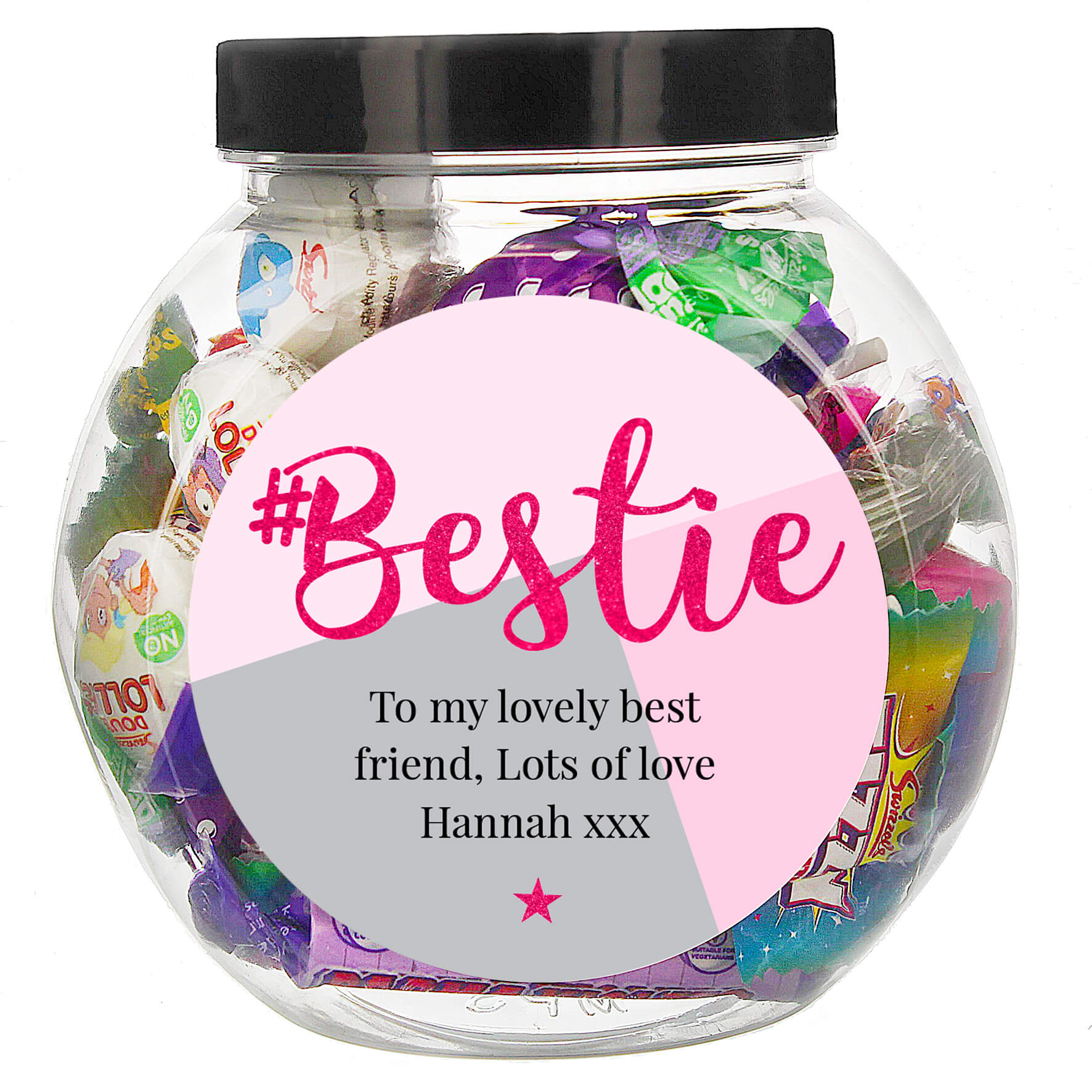Personalised #Bestie Sweet Gift Jar