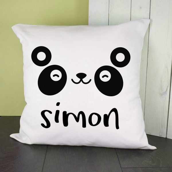 Personalised Cushion Cover – Cute Panda Eyes
