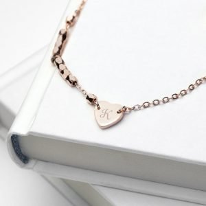 Personalised Always With You Rose Gold & Black Bracelet – Name