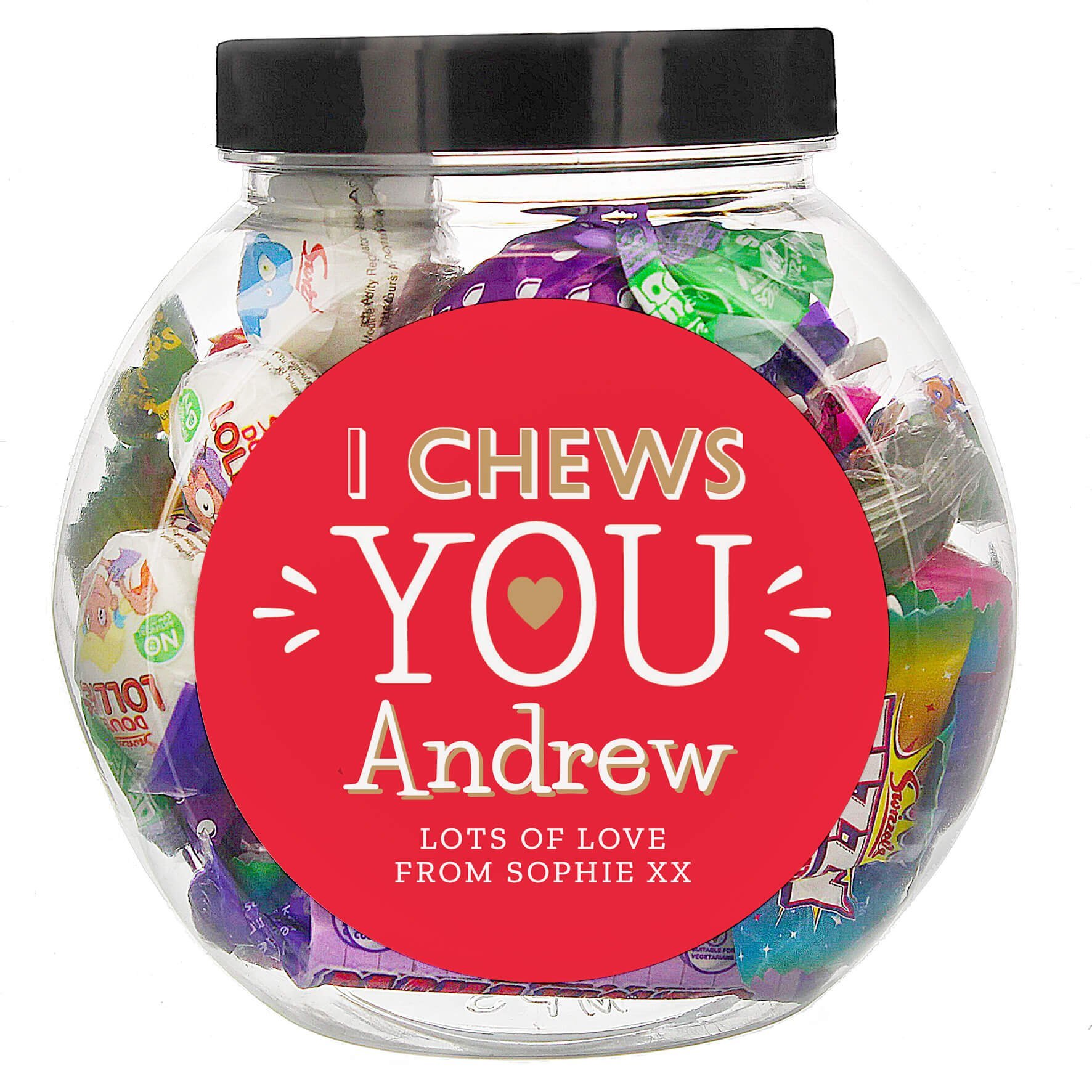 Personalised I Chews You Sweet Gift Jar