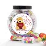 Personalised Teddy Heart Sweet Gift Jar