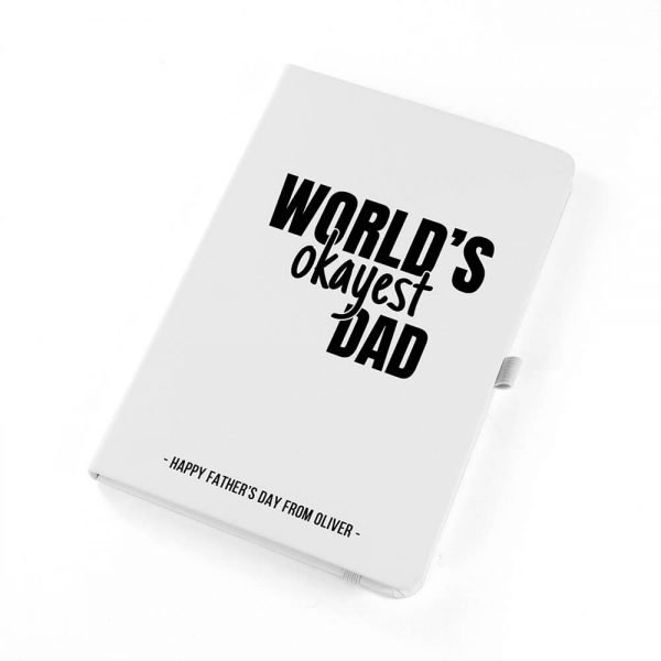 Personalised A5 Notebook – World’s Okayest Dad