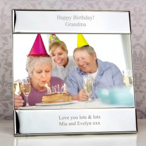 Personalised Silver Square 6×4 Photo Frame