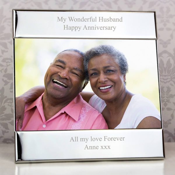 Personalised Silver Square 6×4 Photo Frame